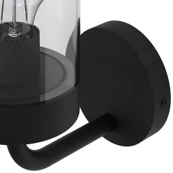 Applique murale montante d'extérieur Caprera noir E27 25W IP44 GoodHome