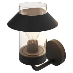 Applique murale montante d'extérieur Caprera noir E27 25W IP44 GoodHome