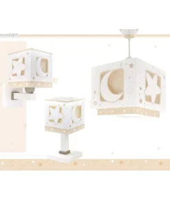 Applique Murale Moonlight lune et étoiles beige