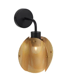 Applique murale métal doré E27 60W Ø20cm, Jumell Jafi