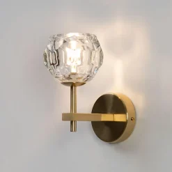 Applique murale métal doré et verre transparent - Vilamo