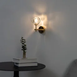 Applique murale métal doré et verre transparent - Vilamo