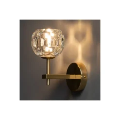 Applique murale métal doré et verre transparent - Vilamo