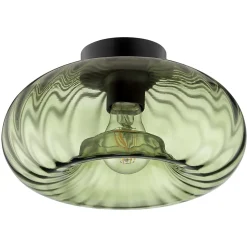 Applique murale métal et verre vert E27 Ø28cm Brilliant, Nevil