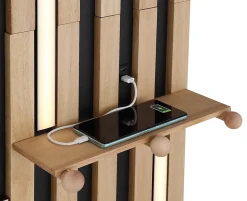 Applique murale métal noir mat, LED DUANE