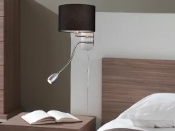 Applique murale Noir, 1xE14 max.40W + spot LED orientable - Trio - HOTEL