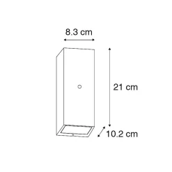 Applique murale noire 2 lumières IP44 avec détecteur de mouvement - Baleno