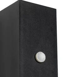 Applique murale noire 2 lumières IP44 avec détecteur de mouvement - Baleno