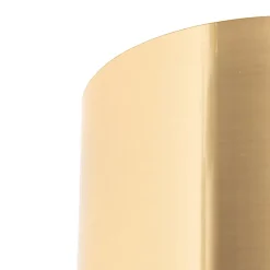 Applique murale noire avec bras flexible et abat-jour doré 15 cm - Brescia