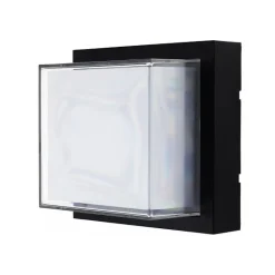 Applique Murale Noire Carrée LED 12W IP65 - Blanc Chaud 2300K - 3500K - SILAMP