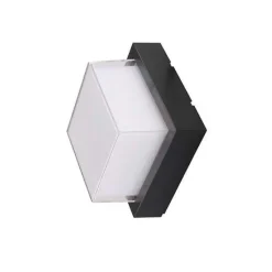 Applique Murale Noire Carrée LED 12W IP65 - Blanc Chaud 2300K - 3500K - SILAMP