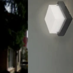 Applique Murale Noire Carrée LED 12W IP65 - Blanc Chaud 2300K - 3500K - SILAMP