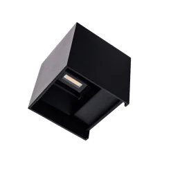 Applique Murale Noire Design LED 6W IP54 Carré - Blanc Neutre 4000K - 5500K - SILAMP