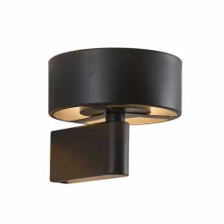 Applique murale noire en métal avec tête ronde LED - Prins