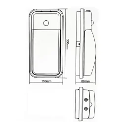 Applique Murale Noire Extérieure LED IP65 20W avec Détecteur de Mouvement - Blanc Froid 6000K - 8000K - SILAMP