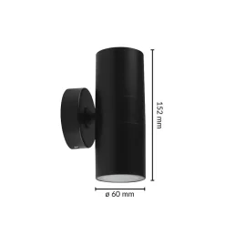 Applique Murale Noire IP65 Double Faisceau GU10 - SILAMP