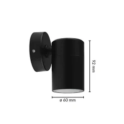 Applique Murale Noire IP65 pour Ampoule GU10 - SILAMP