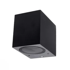 Applique Murale Noire LED Rectangulaire IP44 pour ampoules GU10 - SILAMP