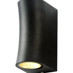 Applique Murale Noire LED IP44 pour 2 ampoules GU10 - SILAMP