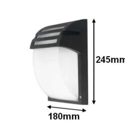 Applique Murale Noire LED IP44 pour ampoule E27 - SILAMP