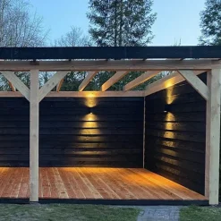 Applique Murale Noire LED Carrée IP54 Double Faisceau GU10 - SILAMP