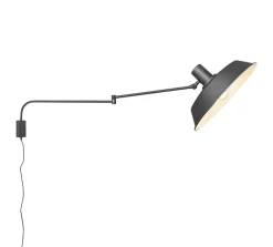 Applique murale noire orientable E27 max. 40W avec interrupteur - Trio - Bolder