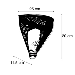 Applique murale orientale en cuivre - Muraf