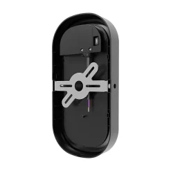 Applique murale ovale LED 12W Noir 3en1 IP65