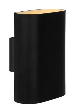Applique murale OVALIS en métal avec 2xE14 - Noir - Lucide