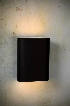 Applique murale OVALIS en métal avec 2xE14 - Noir - Lucide