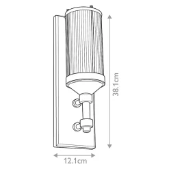 Applique murale Paulson 1 lumière Abat-Jour En Verre