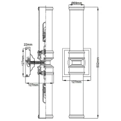 Applique murale Payne 2 lumières