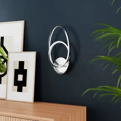 Applique murale Pegmati LED intégrée 500lm 13W L.18xH.35xP.7cm chrome Goodhome