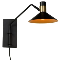 Applique murale PEPIJN en acier avec 1xE14 - Noir - Lucide