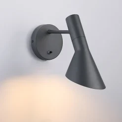 Applique Murale Pivotante avec Interrupteur Oslo - Design Moderne et Élégant en Métal Noir E27