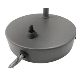 Applique Murale Pivotante avec Câble Prise et Interrupteur Oslo - Design Contemporain et Élégant E27 Métal Gris