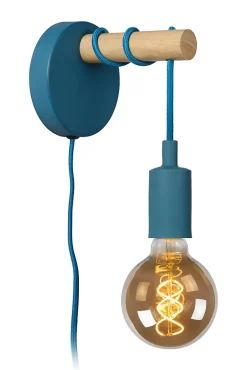 Applique murale POLA en métal avec 1xE27 - Bleu - Lucide