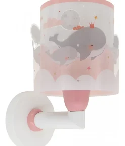 Applique murale pour enfant Whale Dreams Baleine rose