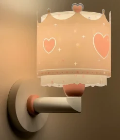 Applique murale pour enfants Little Queen couronne et coeurs