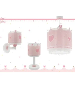 Applique murale pour enfants Little Queen couronne et coeurs