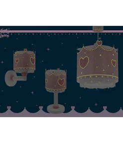 Applique murale pour enfants Little Queen couronne et coeurs