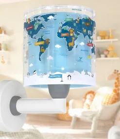 Applique murale pour enfants Kids World Carte du Monde