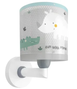 Applique Murale Pour Enfant Rhino & Croco Rhinocéros et Crocodile