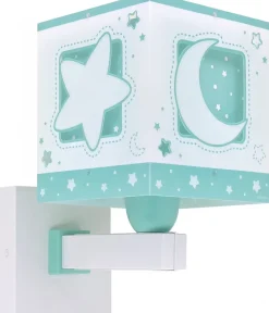 Applique murale pour enfant Moonlight lune et étoiles vert