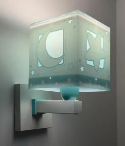 Applique murale pour enfant Moonlight lune et étoiles vert