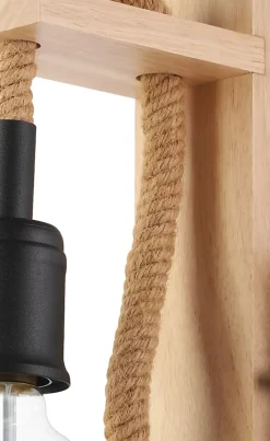 Applique murale Rampside E27 IP20 40W L.13,5xl.8xH.30cm bois Eglo