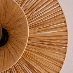 Applique murale ronde intérieur en raphia Bellflower Ø38cm E27 28W GoodHome