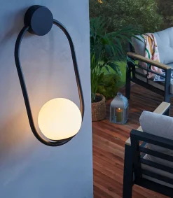 Applique murale Ruble E14 25W IP44 GoodHome noir