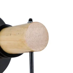 Applique murale rustique noire avec bois - Dami Frame