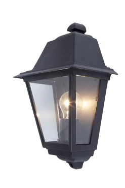 Applique murale Sagwon E27 60W IP44 GoodHome noir